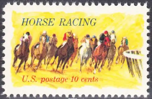 USA Michel 1135 / Scott 1528 postfrisch EINZELMARKE (a4) - Pferderennen „Kentucky Derby“; Derby-Reiter 