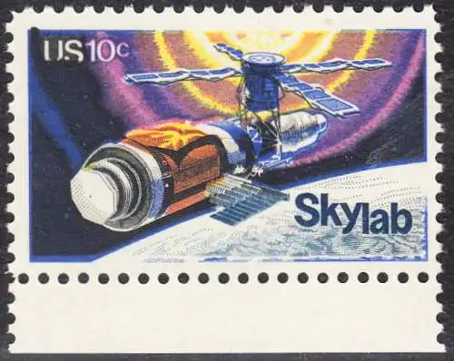 USA Michel 1136 / Scott 1529 postfrisch EINZELMARKE RAND unten - Raumfahrtunternehmen Skylab