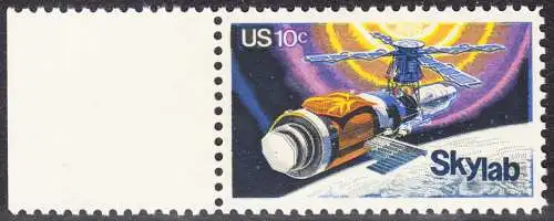 USA Michel 1136 / Scott 1529 postfrisch EINZELMARKE RAND links (a1) - Raumfahrtunternehmen Skylab