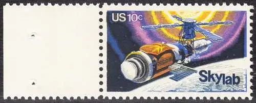 USA Michel 1136 / Scott 1529 postfrisch EINZELMARKE RAND links (a2) - Raumfahrtunternehmen Skylab