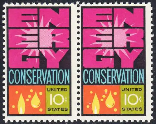 USA Michel 1156 / Scott 1547 postfrisch horiz.PAAR (a1) - Weltenergiekonferenz