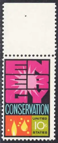 USA Michel 1156 / Scott 1547 postfrisch EINZELMARKE RAND oben (a2) - Weltenergiekonferenz