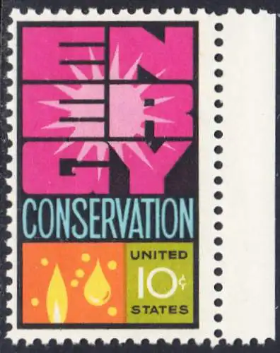 USA Michel 1156 / Scott 1547 postfrisch EINZELMARKE RAND rechts (a2) - Weltenergiekonferenz