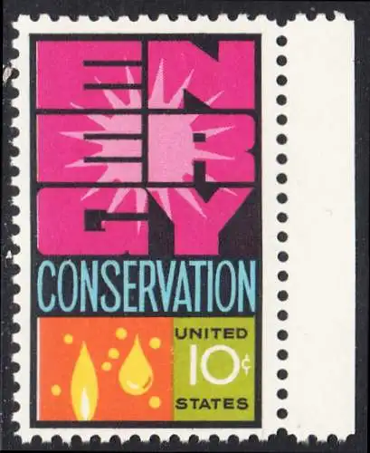USA Michel 1156 / Scott 1547 postfrisch EINZELMARKE RAND rechts (a3) - Weltenergiekonferenz