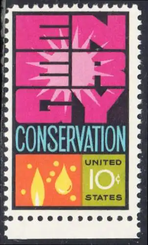 USA Michel 1156 / Scott 1547 postfrisch EINZELMARKE RAND unten (a1) - Weltenergiekonferenz
