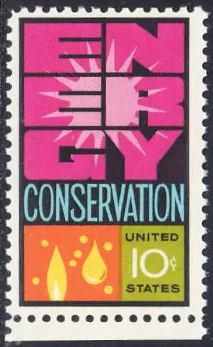 USA Michel 1156 / Scott 1547 postfrisch EINZELMARKE RAND unten (a2) - Weltenergiekonferenz