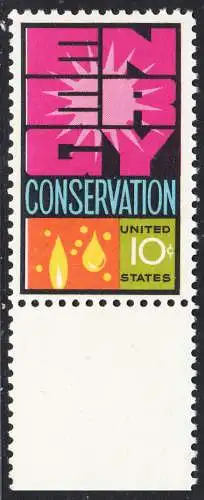 USA Michel 1156 / Scott 1547 postfrisch EINZELMARKE RAND unten (a5) - Weltenergiekonferenz