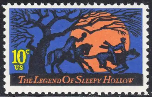 USA Michel 1158 / Scott 1548 postfrisch EINZELMARKE (a2) - Amerikanische Folklore: Legend of Sleepy Hollow 