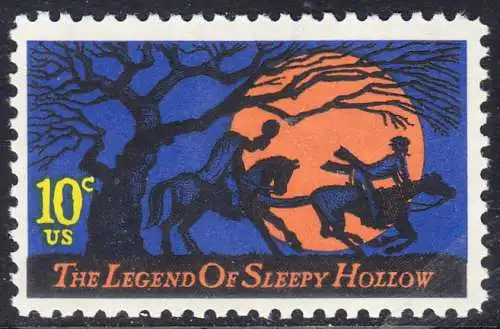 USA Michel 1158 / Scott 1548 postfrisch EINZELMARKE (a3) - Amerikanische Folklore: Legend of Sleepy Hollow 