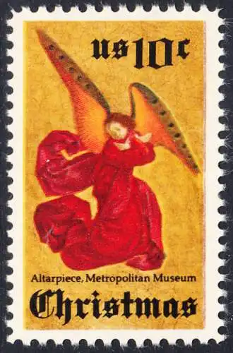 USA Michel 1160 / Scott 1550 postfrisch EINZELMARKE (a3) - Weihnachten; Engel, Altarbild eines unbekannten französischen Meisters