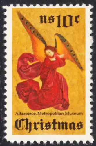USA Michel 1160 / Scott 1550 postfrisch EINZELMARKE (a4) - Weihnachten; Engel, Altarbild eines unbekannten französischen Meisters