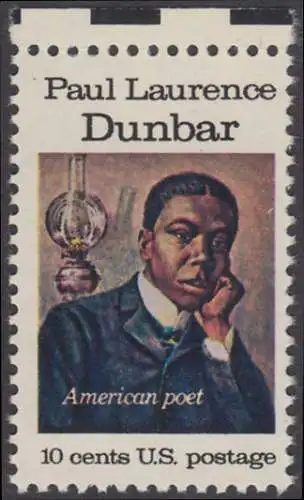 USA Michel 1172 / Scott 1554 postfrisch EINZELMARKE RAND oben (a3) - Amerikanische Künstler: Paul Laurence Dunbar, Dichter