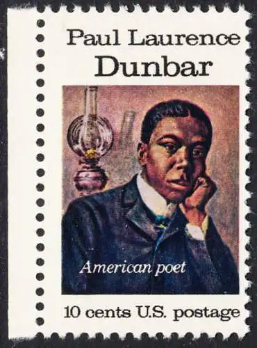 USA Michel 1172 / Scott 1554 postfrisch EINZELMARKE RAND links - Amerikanische Künstler: Paul Laurence Dunbar, Dichter