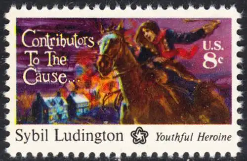 USA Michel 1166 / Scott 1559 postfrisch EINZELMARKE (a2) - 200 Jahre Unabhängigkeit der Vereinigten Staaten von Amerika (1976): Sybil Ludington (1761-1839)