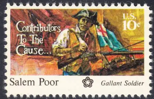 USA Michel 1167 / Scott 1560 postfrisch EINZELMARKE (a4) - 200 Jahre Unabhängigkeit der Vereinigten Staaten von Amerika (1976): Salem Poor (1747-1802) 