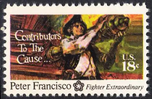 USA Michel 1169 / Scott 1562 postfrisch EINZELMARKE (a2) - 200 Jahre Unabhängigkeit der Vereinigten Staaten von Amerika (1976): Peter Francisco (1760-1831)