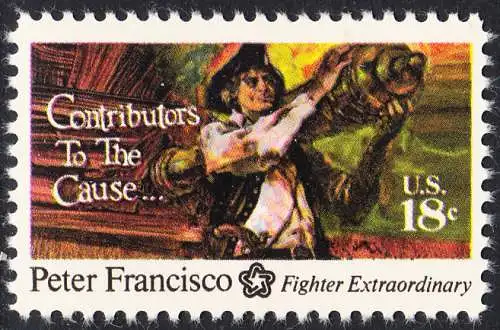 USA Michel 1169 / Scott 1562 postfrisch EINZELMARKE (a3) - 200 Jahre Unabhängigkeit der Vereinigten Staaten von Amerika (1976): Peter Francisco (1760-1831)