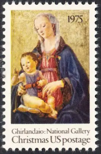 USA Michel 1190 / Scott 1579 postfrisch EINZELMARKE (a2) - Weihnachten; Madonna mit Kind