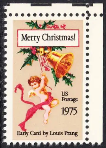 USA Michel 1189 / Scott 1580 postfrisch EINZELMARKE ECKRAND oben rechts - Weihnachten