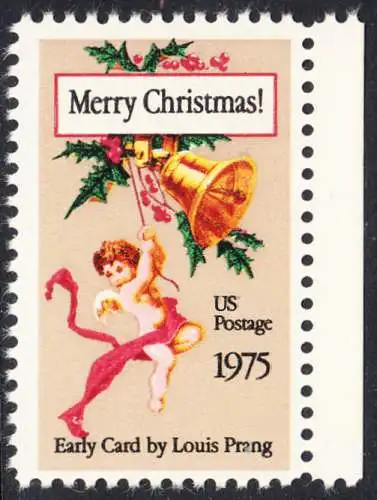 USA Michel 1189 / Scott 1580 postfrisch EINZELMARKE RAND rechts - Weihnachten