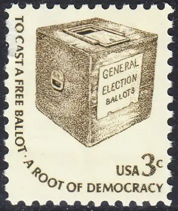 USA Michel 1322 / Scott 1584 postfrisch EINZELMARKE (a1) - Americana-Ausgabe: Wahlurne