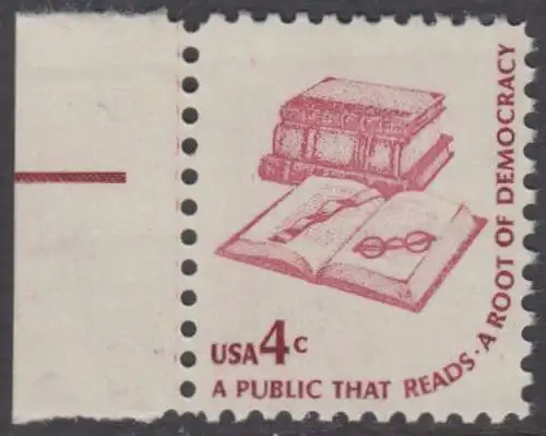 USA Michel 1323 / Scott 1585 postfrisch EINZELMARKE RAND links - Americana-Ausgabe: Literatur
