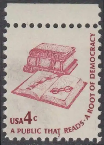USA Michel 1323 / Scott 1585 postfrisch EINZELMARKE RAND oben - Americana-Ausgabe: Literatur