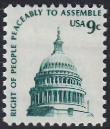 USA Michel 1195 / Scott 1591 postfrisch EINZELMARKE (a2) - Americana-Ausgabe: Kuppel des Kongressgebäudes in Washington, DC