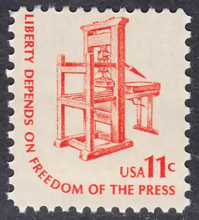USA Michel 1192 / Scott 1593 postfrisch EINZELMARKE (a2) - Americana-Ausgabe: Druckpresse