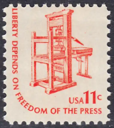 USA Michel 1192 / Scott 1593 postfrisch EINZELMARKE (a3) - Americana-Ausgabe: Druckpresse