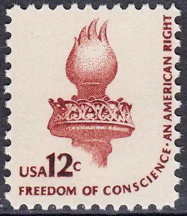 USA Michel 1458A / Scott 1594 postfrisch EINZELMARKE (a2) - Americana-Ausgabe: Fackel der Freiheitsstatue