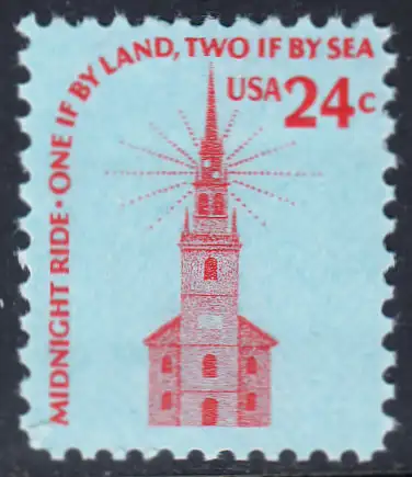 USA Michel 1193 / Scott 1603 postfrisch EINZELMARKE (a2) - Americana-Ausgabe: Alte Nordkirche, Boston