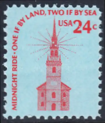 USA Michel 1193 / Scott 1603 postfrisch EINZELMARKE (a3) - Americana-Ausgabe: Alte Nordkirche, Boston