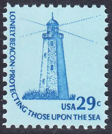 USA Michel 1334 / Scott 1605 postfrisch EINZELMARKE (a1) - Americana-Ausgabe: Sandy-Hook-Leuchtturm, NJ 