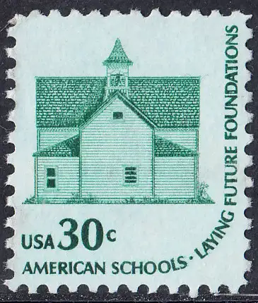 USA Michel 1394 / Scott 1606 postfrisch EINZELMARKE (a2) - Americana-Ausgabe: Morris Township School No. 2, Devils Lake, ND