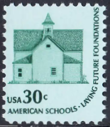 USA Michel 1394 / Scott 1606 postfrisch EINZELMARKE (a3) - Americana-Ausgabe: Morris Township School No. 2, Devils Lake, ND