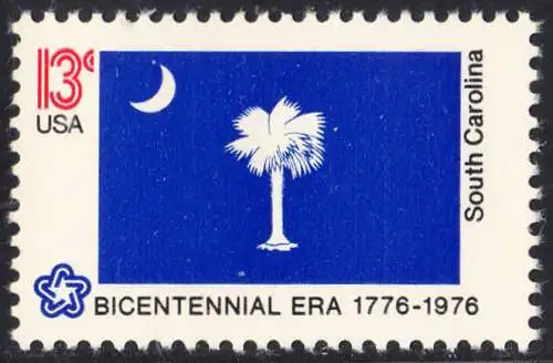 USA Michel 1210/ Scott 1640 postfrisch EINZELMARKE - Staats-Flaggen: South Carolina