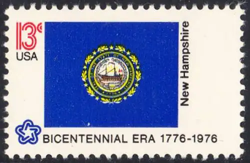 USA Michel 1211/ Scott 1641 postfrisch EINZELMARKE - Staats-Flaggen: New Hampshire