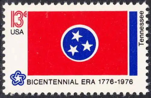 USA Michel 1218 / Scott 1648 postfrisch EINZELMARKE  - Staats-Flaggen: Tennessee