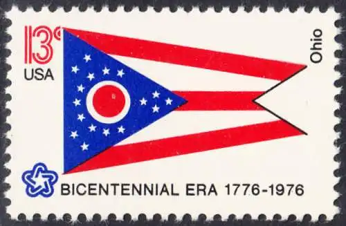 USA Michel 1219 / Scott 1649 postfrisch EINZELMARKE  - Staats-Flaggen: Ohio