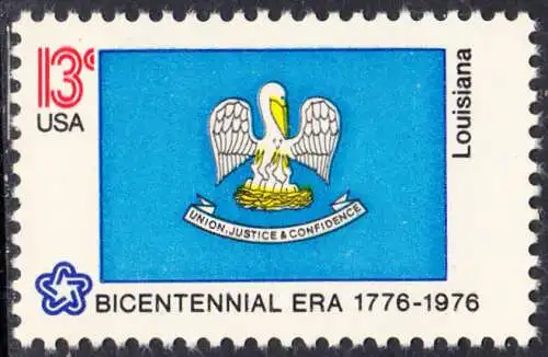 USA Michel 1220 / Scott 1650 postfrisch EINZELMARKE  - Staats-Flaggen: Louisiana