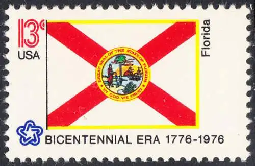 USA Michel 1229 / Scott 1659 postfrisch EINZELMARKE  - Staats-Flaggen: Florida