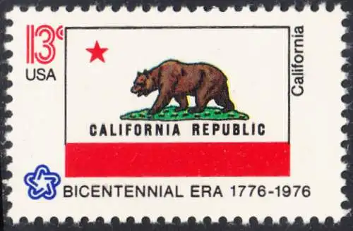 USA Michel 1233 / Scott 1663 postfrisch EINZELMARKE - Staats-Flaggen: Iowa