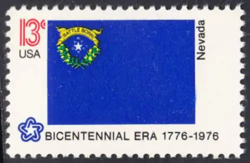 USA Michel 1238 / Scott 1668 postfrisch EINZELMARKE - Staats-Flaggen: Nevada