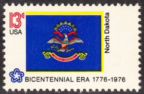 USA Michel 1241 / Scott 1671 postfrisch EINZELMARKE - Staats-Flaggen: North Dakota