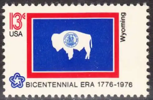USA Michel 1246 / Scott 1676 postfrisch EINZELMARKE - Staats-Flaggen: Wyoming