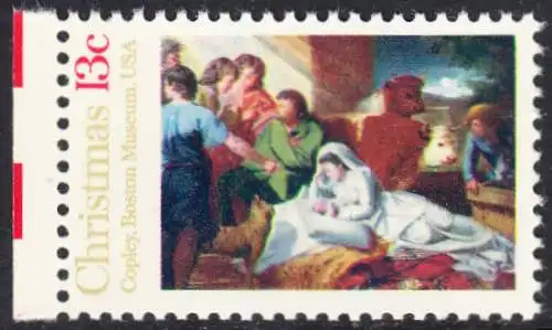 USA Michel 1289 / Scott 1701 postfrisch EINZELMARKE RAND links (a2) - Weihnachten; Geburt Christi 