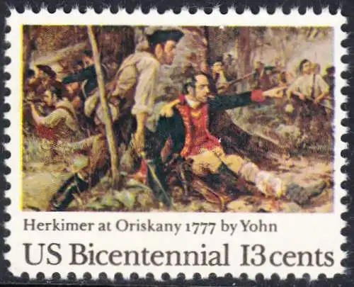USA Michel 1310 / Scott 1722 postfrisch EINZELMARKE (a2)- Unabhängigkeit der Vereinigten Staaten von Amerika (1976): 200. Jahrestag der Schlacht von Oriskany