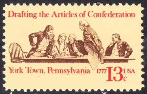 USA Michel 1312 / Scott 1726 postfrisch EINZELMARKE (a3) - Unabhängigkeit der Vereinigten Staaten von Amerika: 200. Jahrestag der Unterzeichnung der Bündnisvereinbarungen des amerikanischen Bundes, Mitglieder des kontinentalen Kongresses beim...