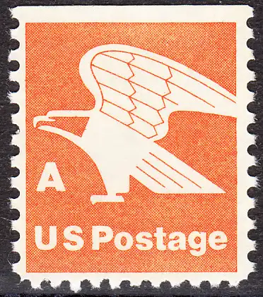 USA Michel 1341D / Scott 1736 postfrisch Einzelmarke (oben ungezähnt) - Adler; Emblem der US-Post